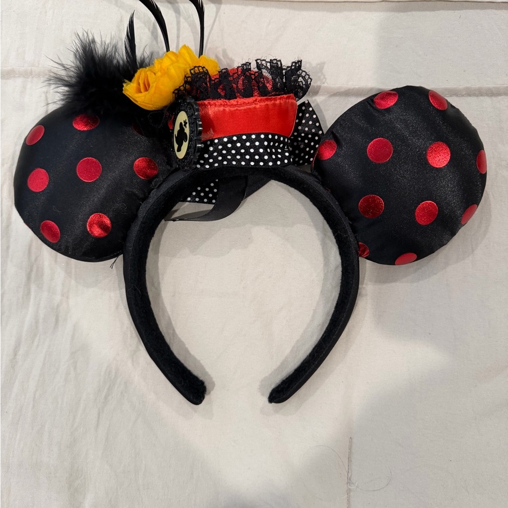 Disney Black and Red Polka Dot Headband with Yellow Accent